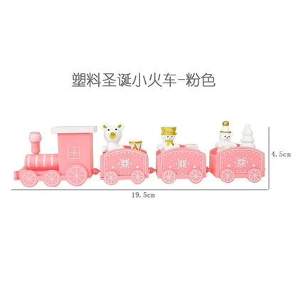 Christmas Wooden Train Merry Christmas Decorations for Home 2024 Xmas Tree Ornament  Navidad Noel Kids Gift Happy New Year 2025