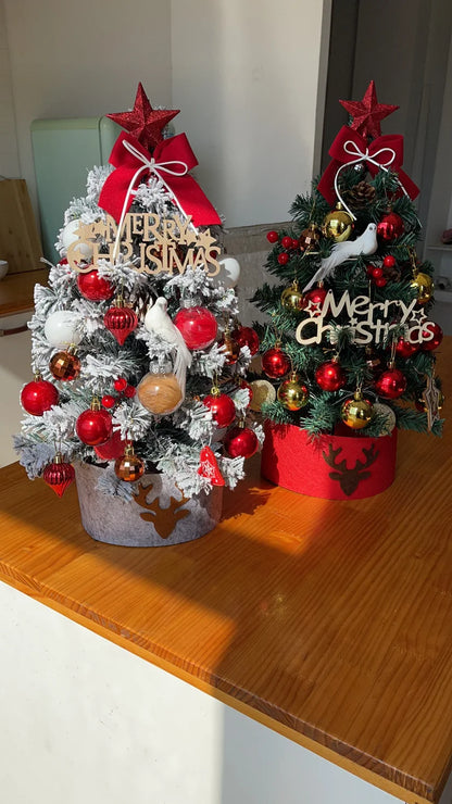 Christmas Decoration 45/60cm Christmas Tree Desktop Small Tree Ornaments New Year Navidad Gift Christmas Festival Party Supplies