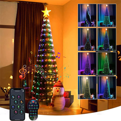 Christmas Ornamental Tree Lights Smart APP Music Sync Waterproof Indoor Outdoor String Christmas Decoration Atmosphere Lighting