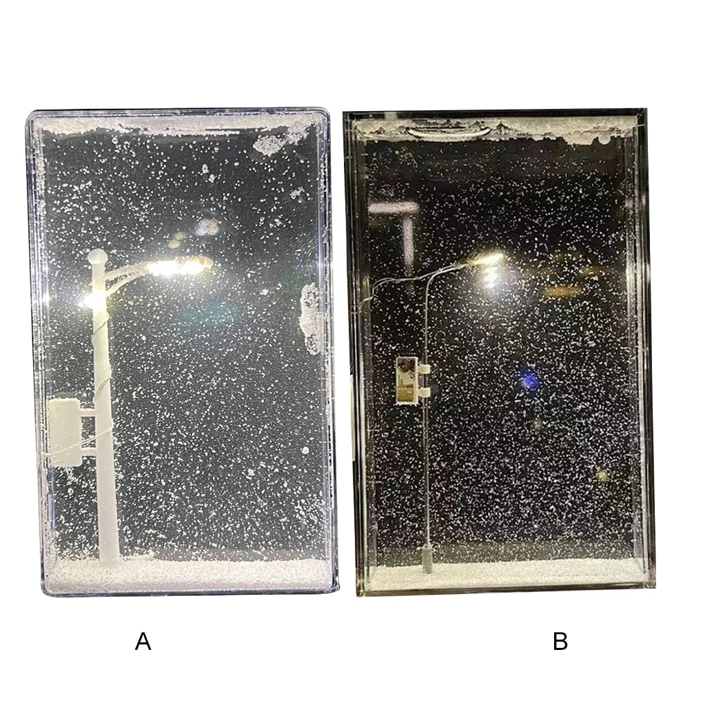 Christmas Night Light Street Lamps Christmas Crafts Snowy Night Lamp Decor Street Light Snow Simulation Kids Physics Science Toy