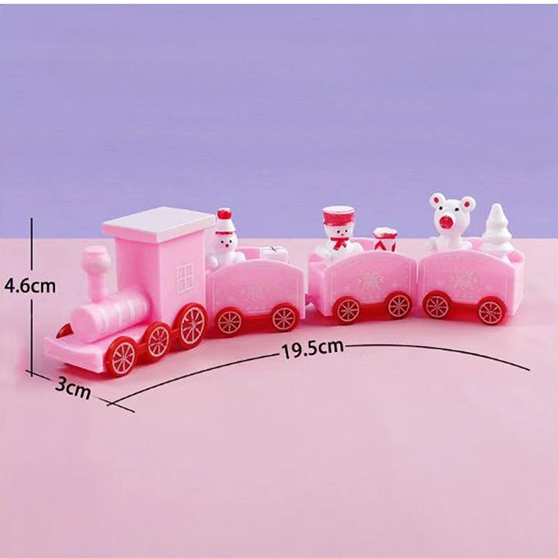 Christmas  Train Ornaments Mini Snowman Gingerbread Decors Train Kids Gifts Toys Christmas New Year Party Home Decorations
