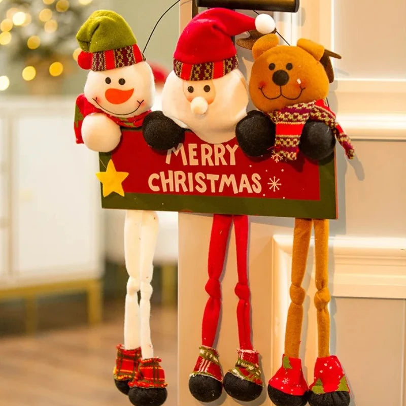 Christmas Cute Decorations Snowman Deer Christmas Tree Decorations Santa Claus Gifts Xmas Ornaments for New Year Party Supplies