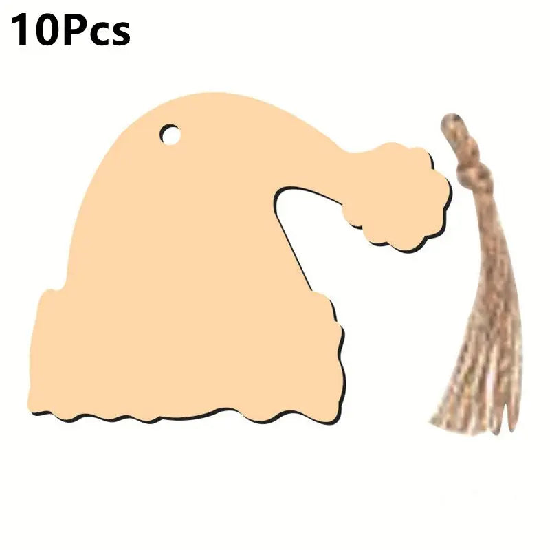 Christmas Wooden Ornaments Crafts Artificial Wooden Angel Snowman Christmas Tree Hanging Decoration DIY Home Party Gifts