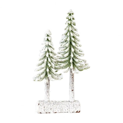 Christmas Tree Decoration Mini Christmas Tree Artificial Bottle Brush Trees with Snow Frost Flocked Pine for Winter Table Decor