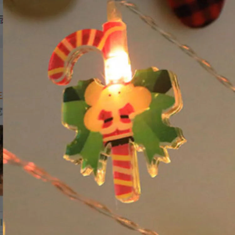 Christmas LED Color Light Strings Snowman Elders Christmas Tree Decorative Lights Scene Party Pendants Ambient Lights