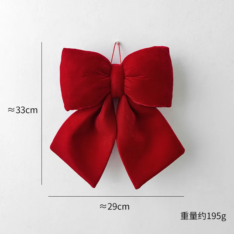 Velvet Christmas Bow Ornaments