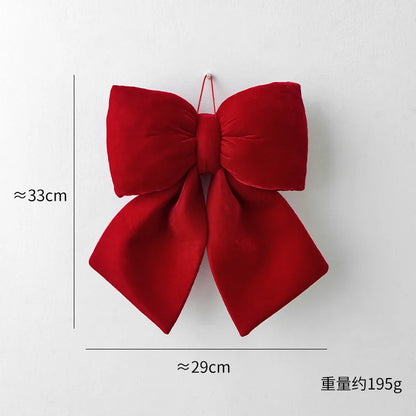 Velvet Christmas Bow Ornaments
