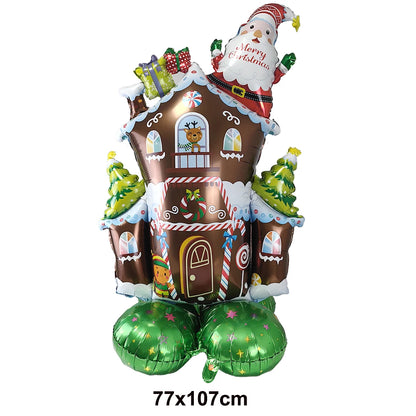 Christmas Inflatable Snowman Balloon Standing Snowman  Foil Balloon Outdoor Yard Decorations New Year Xmas Party Christmas Decor