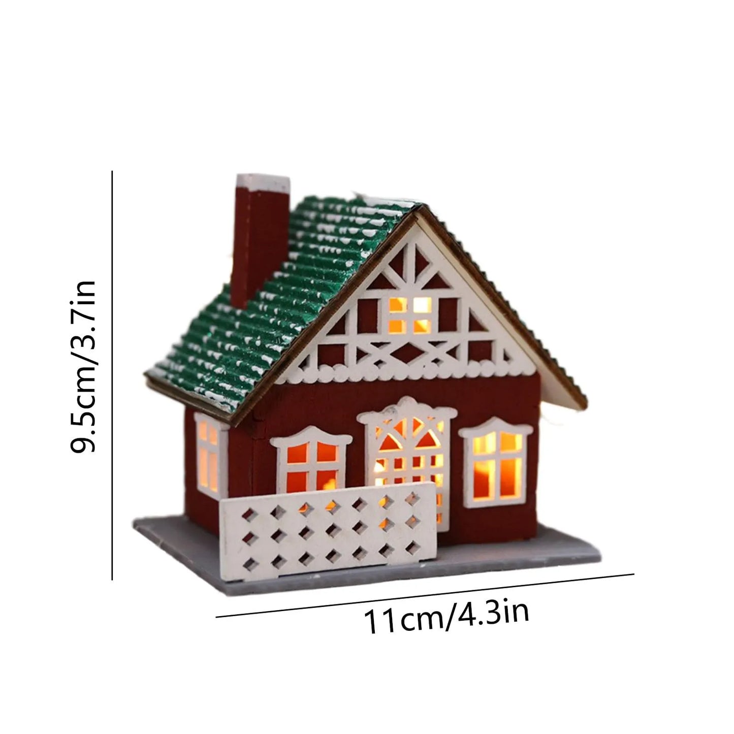 Christmas Wooden House Ornaments Christmas Tree Hanging Ornaments Christmas Party Decoration Holiday Gift Wooden Crafts
