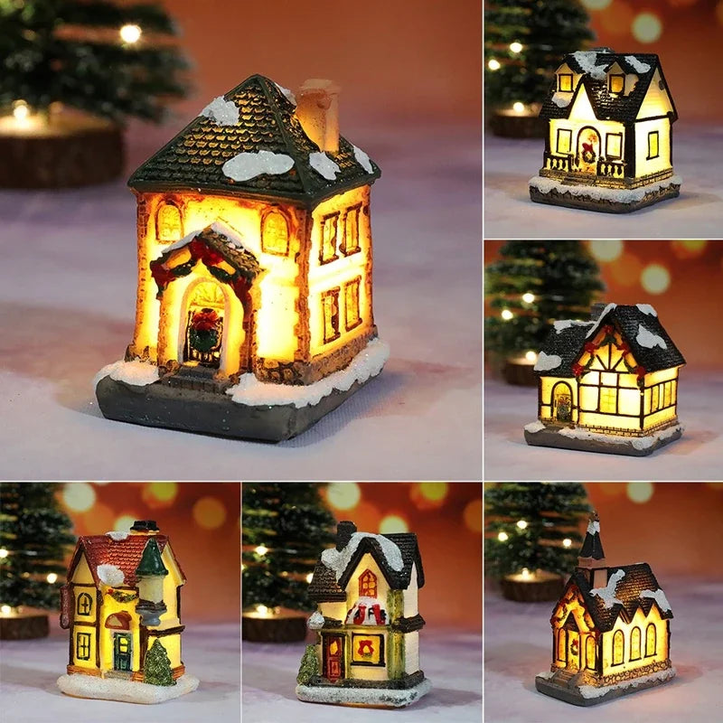 Christmas House Light Decorations For Home Ornaments Kids Xmas Gift New Year 2024 Navidad Decor Bedroom Night Light With Battery