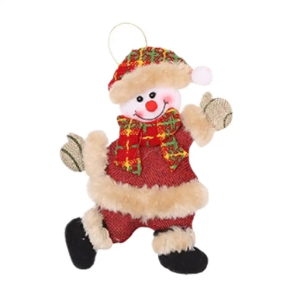 Christmas Tree Decorations, Plush Hanging Ornaments, Snowman Reindeer Bear Kids Room Window Pendants, Holiday Party Supplies