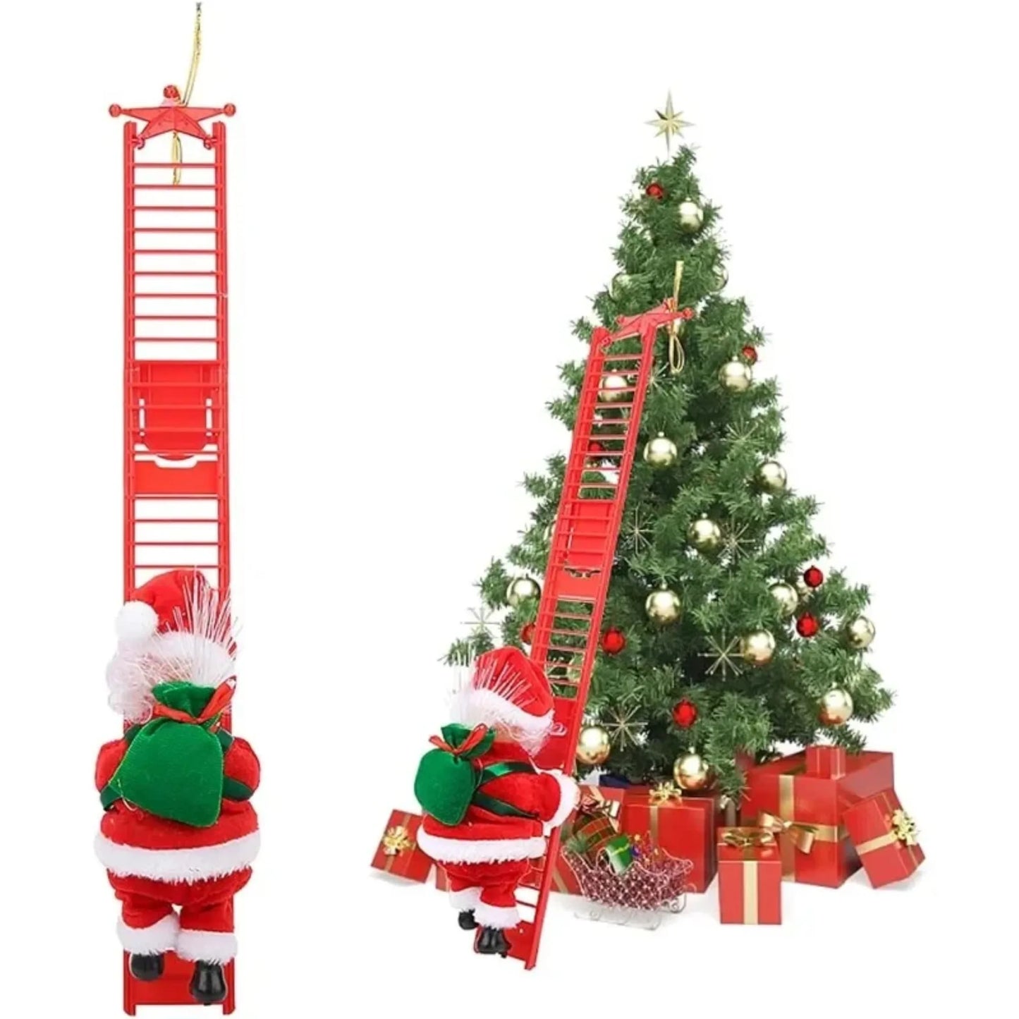 Santa Claus Ladder Ornament