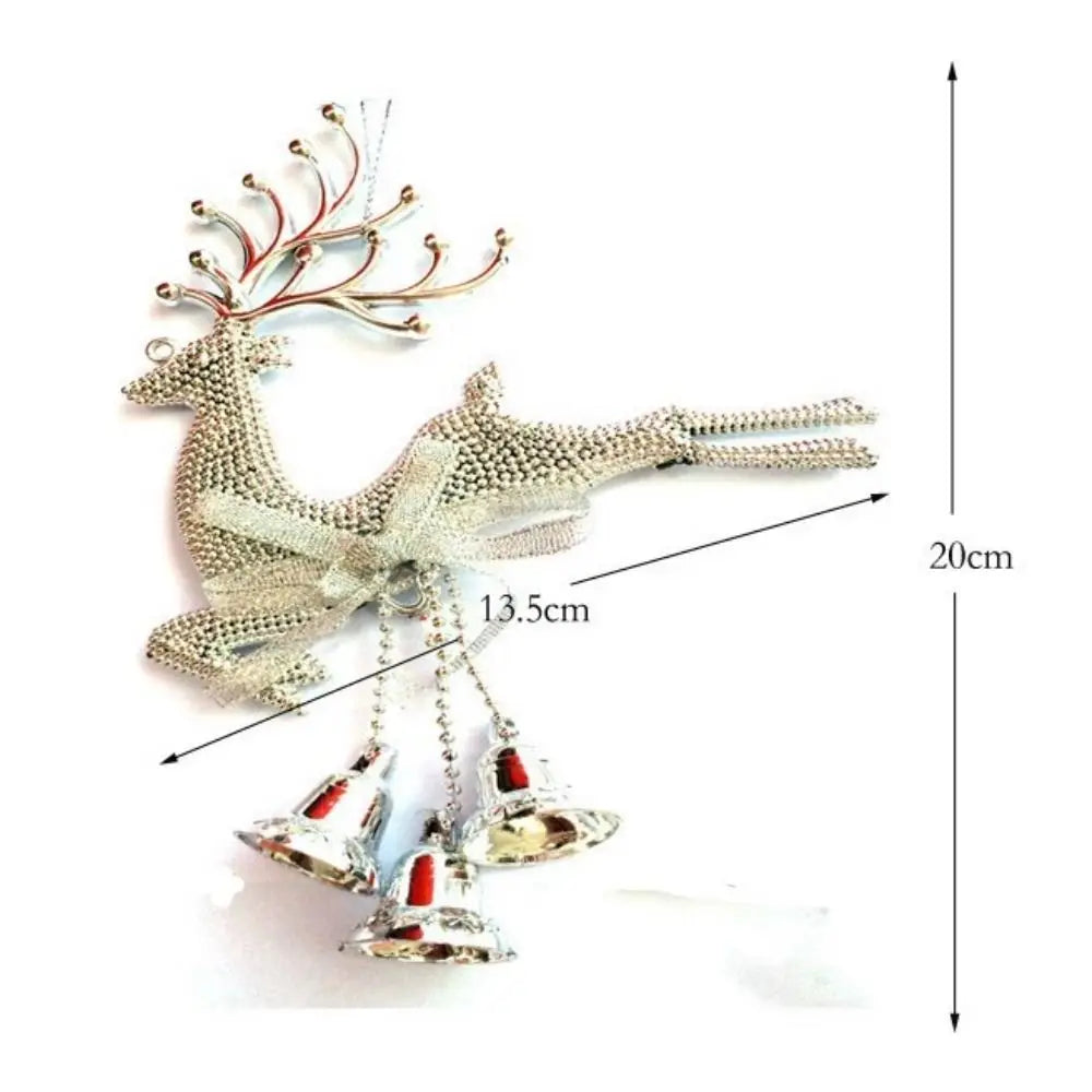 Christmas Tree Hanging Ornaments Christmas Deer Gold Pendants New Year Party Home Xmas Tree Decorations Kids Toys