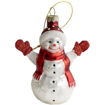 Santa Claus Christmas Glass Ornaments Christmas Theme Snowman X-mas Tree Decoration New Year Pendant Gift Christmas Hanging