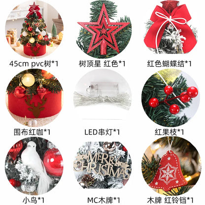 Christmas Decoration 45/60cm Christmas Tree Desktop Small Tree Ornaments New Year Navidad Gift Christmas Festival Party Supplies