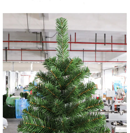 Christmas Tree Cryptic Eco-Friendly PVC Artificial Christmas Decorations 1.8m 2.1m Green Solid Tree