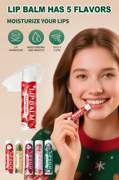 25 pieces/box gift assembly and distribution - lipstick, hand cream, balm, Christmas cards, red gift gauze bags