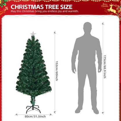 5FT Fiber Optic Christmas Tree