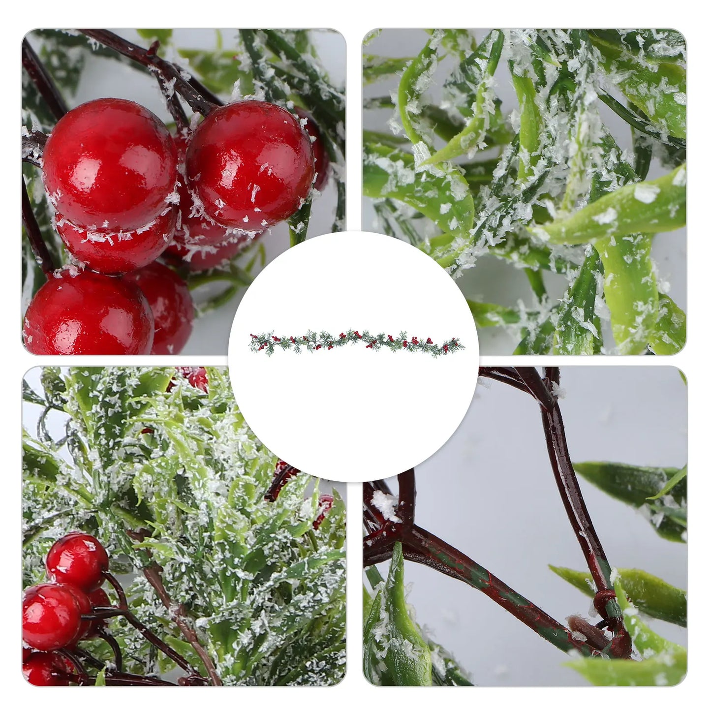 Ornaments for Christmas Tree Pine Garland Realistic Decoration Xmas Holiday Artificial Realistic Branches Holiday Artificial