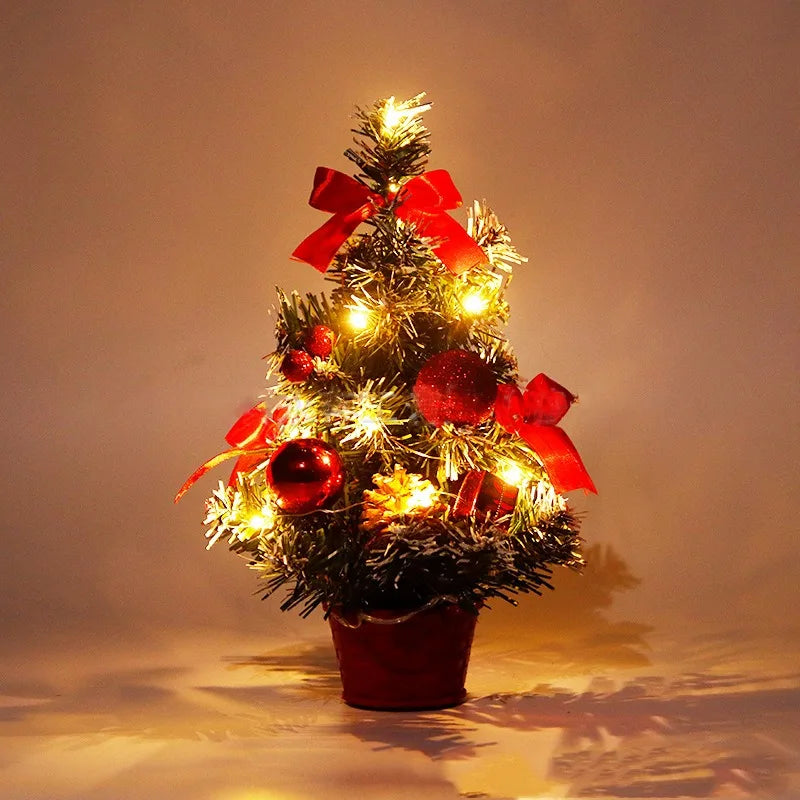 Christmas Tree Decorations Children DIY Handicraft Home Bedroom Party 20/30/40cm Artificial Christmas Tree 2023 New Year Gift