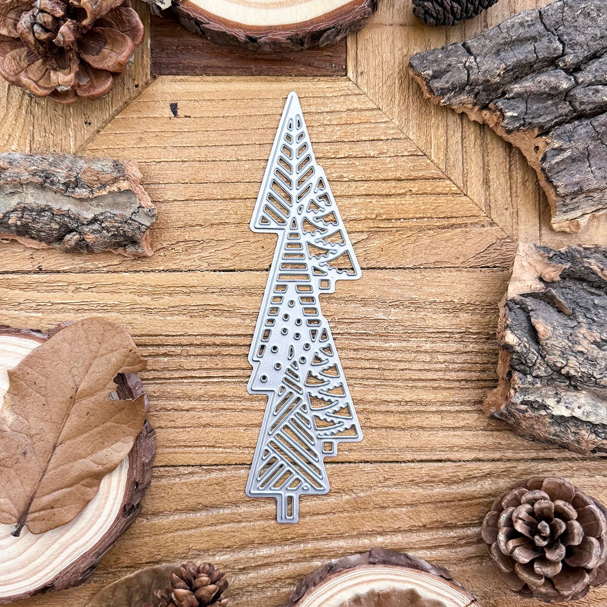 Original Christmas Trees Half Cut Borders Metal Cutting Dies Scrapbooking Decorative Embossing DIY Paper Cards