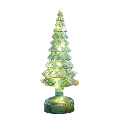 Christmas Tree with Lights Lighted Glass Christmas Tree Battery Operated Christmas Tree Night Lights Tabletop Decor ﻿ Mini Glass