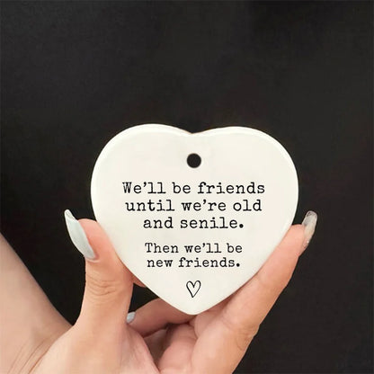 1pc Best Friend Gifts - Gift for Best Friend - BFF Birthday Gift - Christmas Gift for Besties - Funny Gift - Christmas Ornament