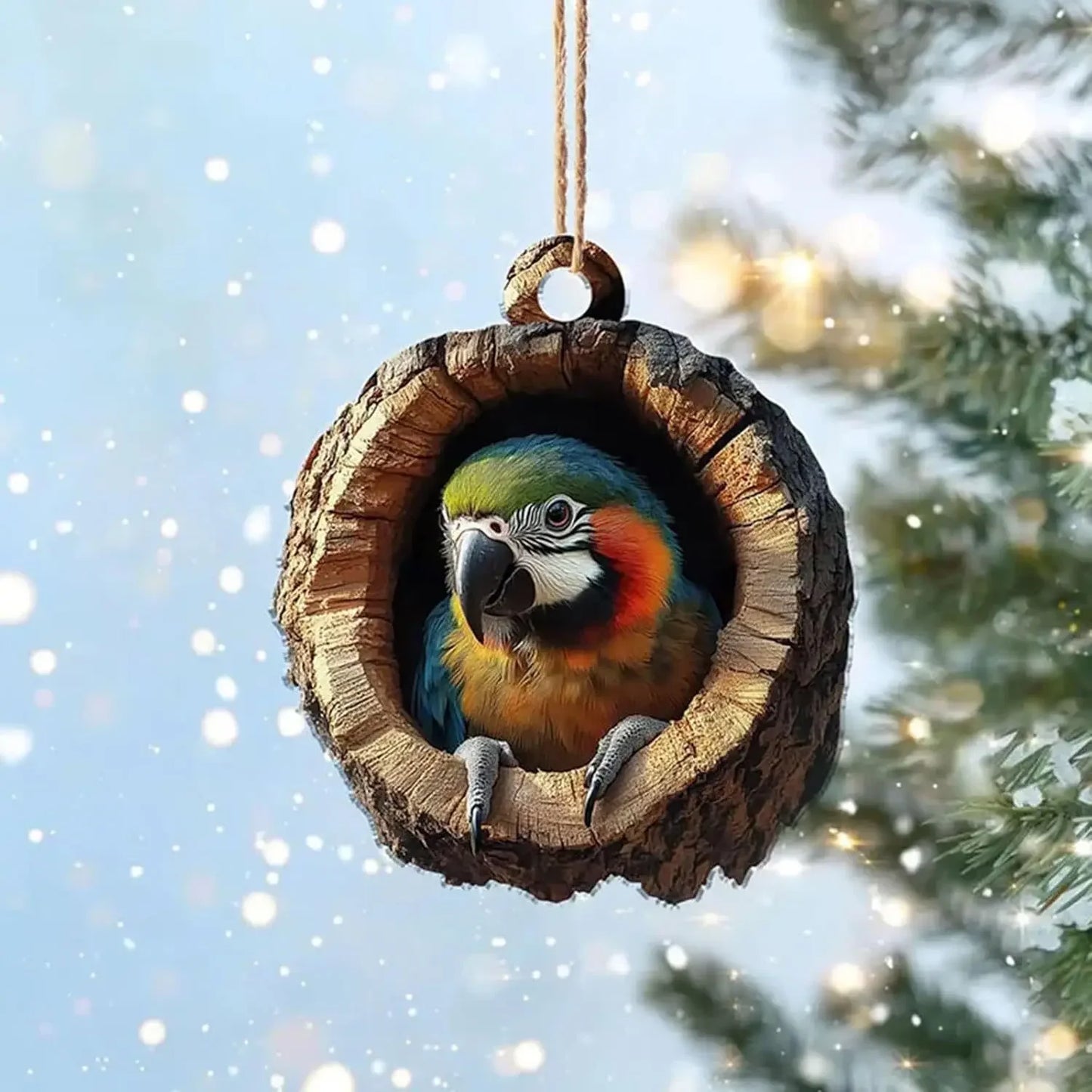 Christmas Ornaments Acrylic Cartoon Forest Acrylic Christmas Ornaments Seasonal Decor for Tree Ceiling Cute Hanging Pendants