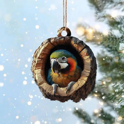 Christmas Ornaments Acrylic Cartoon Forest Acrylic Christmas Ornaments Seasonal Decor for Tree Ceiling Cute Hanging Pendants