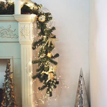 Christmas Lights Curtain String Light Waterfall Outdoor Decoration 2M 100-600LED Fairy Led Garland For Tree Garden Party Holiday