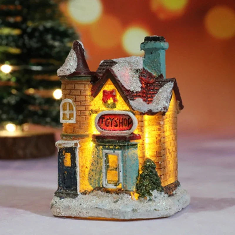 Christmas House Light Decorations For Home Ornaments Kids Xmas Gift New Year 2024 Navidad Decor Bedroom Night Light With Battery