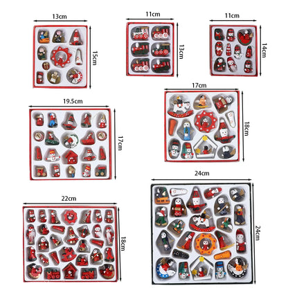 Christmas Tree Decoration,Set of Wooden Hanging Ornaments,Small Pendant,Gift Box,Window Props Ornaments,Christmas Decorations