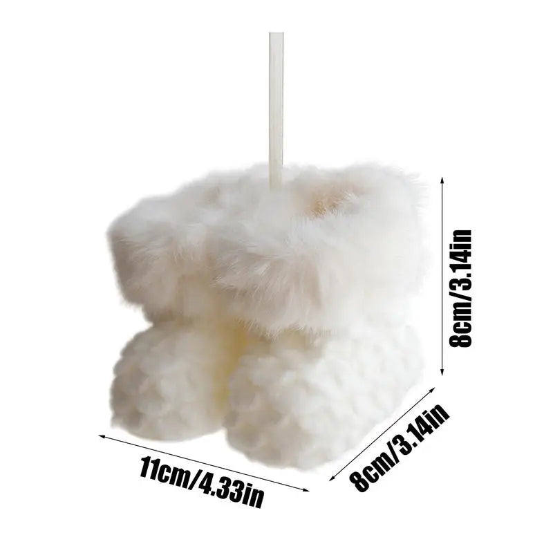 Christmas Plush Ornaments Party Home Ornament Decoration Accessories For Christmas Trees Cute Boot Pendant Christmas Tree Small
