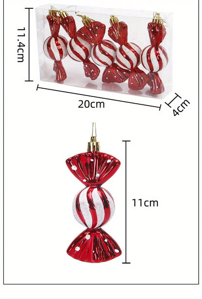 5-Pack Christmas Candy Tree Ornaments Christmas Tree Hanging Decorations Christmas Decorations
