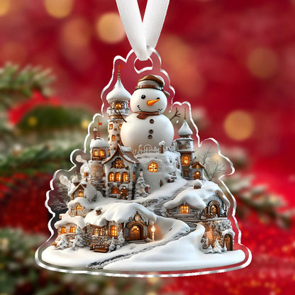 Navidad 2026 New Year Gifts - Christmas Theme Acrylic Hanging Ornaments Art Pendant for Car Home Party Wall Decoration 1PCS