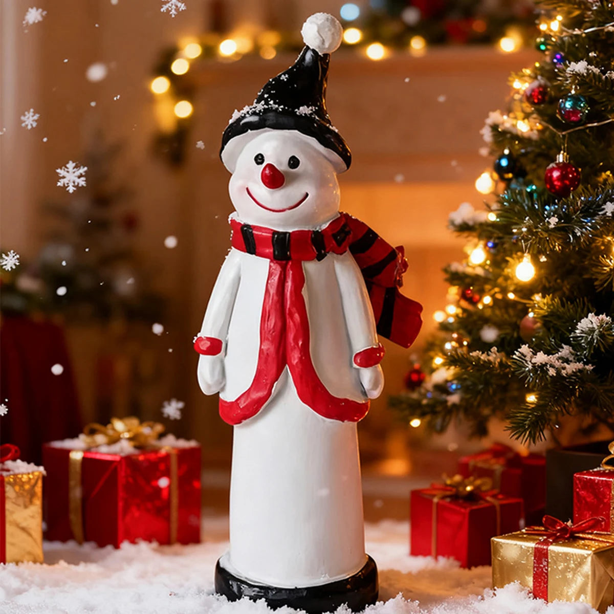 Christmas Decorations Hats Snowmen Santa Claus Ornaments Holiday Desktop Ceramic Decorations Handicrafts