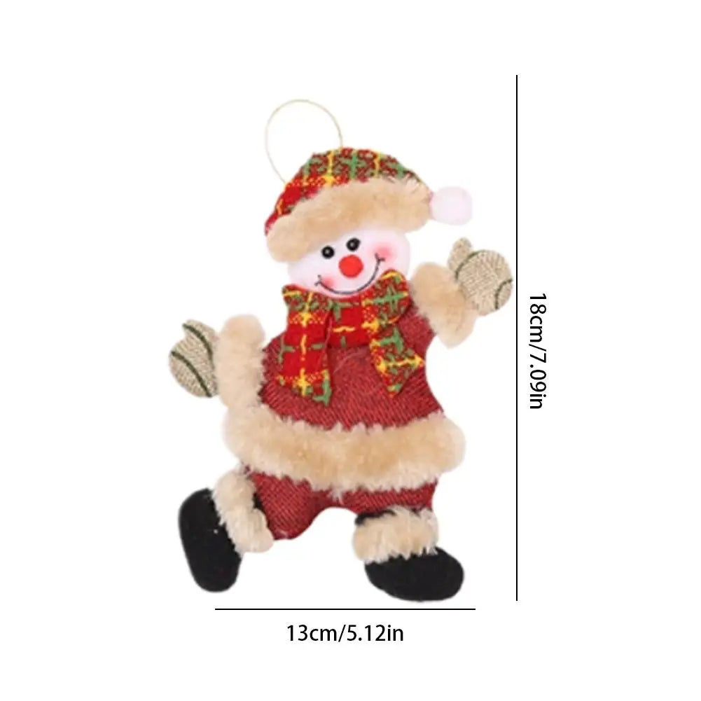 Christmas Tree Decorations, Plush Hanging Ornaments, Snowman Reindeer Bear Kids Room Window Pendants, Holiday Party Supplies