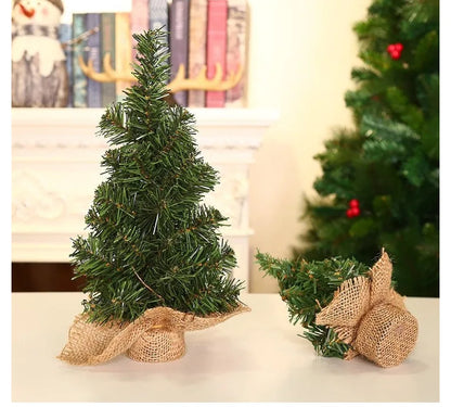 20/30/40CM Christmas Tree Desktop Mini Xmas Trees For Home Decoration Children DIY Handicraft New Year Christmas Ornament Gift