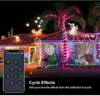 50M 20M 10M 5M 1M Christmas Lights LED Fairy String Light USB Smart Bluetooth Curtain Lights Garland for Home Party Decoration