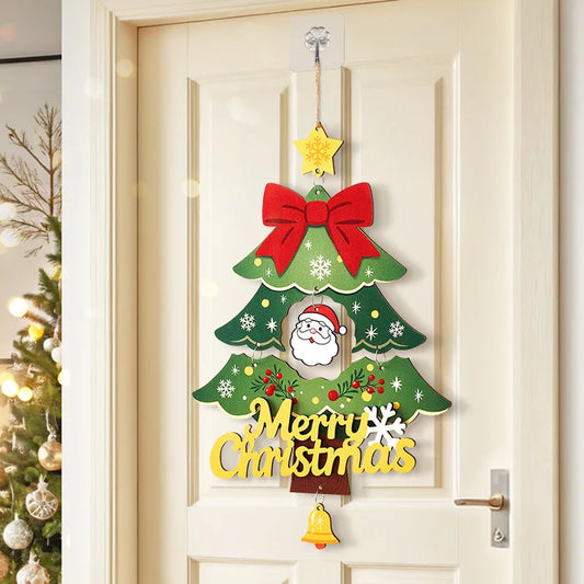 Christmas decorations, small ornaments, scene atmosphere decoration, Christmas tree hanging decorations, bedroom door ornaments