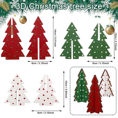 Christmas Decor 3 Pieces Wood Table Rustic Christmas Tree Farmhouse Wooden Xmas Centerpiece For Small Table Xmas Trees