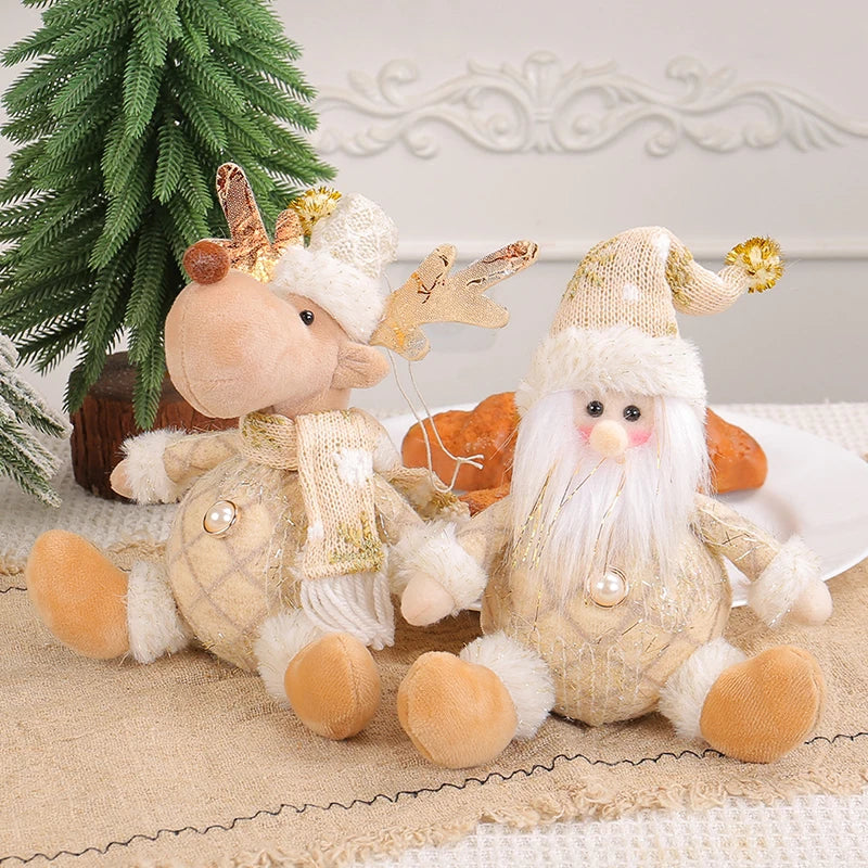 Christmas Tree Hanging Ornaments, Doll Decoration, Santa Claus, Hanging Pendant for Walls Windows and Doors, Cute