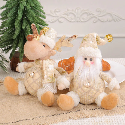 Christmas Tree Hanging Ornaments, Doll Decoration, Santa Claus, Hanging Pendant for Walls Windows and Doors, Cute