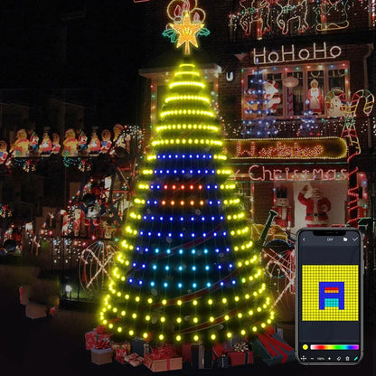 Christmas Ornamental Tree Lights Smart APP Music Sync Waterproof Indoor Outdoor String Christmas Decoration Atmosphere Lighting