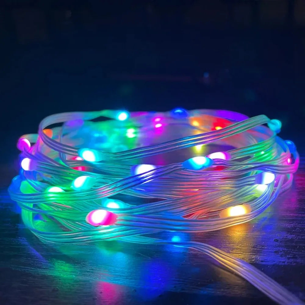 Christmas Tree Lights 20M Fairy String Lights w/ APP Control Music Sync 12 Modes IP65 Waterproof USB Powered for Xmas Home Decor