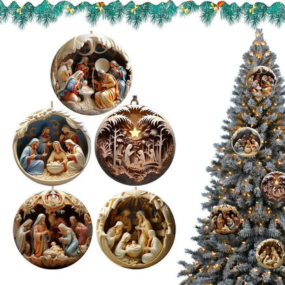 Christmas Nativity Ornaments Nativity Keepsake Religious Ornament Exquisite Indoor Nativity Scene Ornaments For Christmas