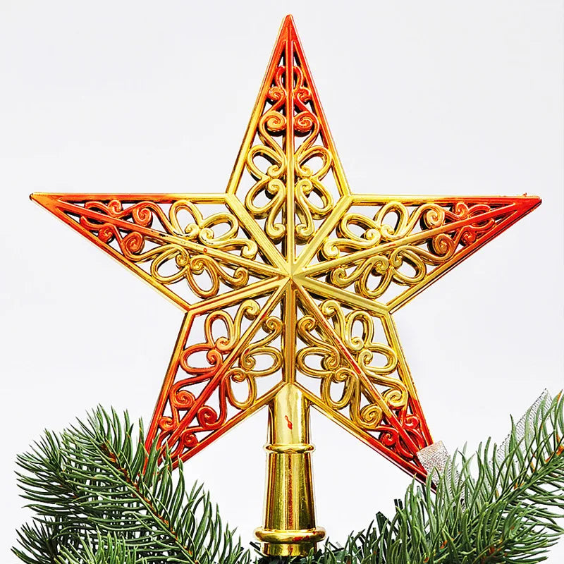 Christmas Ornament Christmas Tree Star Topper Star Party Decoration Tree toppers Blue Decorchraitmas Supplies Favors