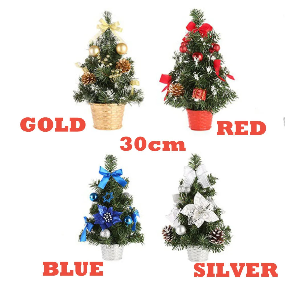 Christmas Tree Decorations Children DIY Handicraft Home Bedroom Party 20/30/40cm Artificial Christmas Tree 2023 New Year Gift