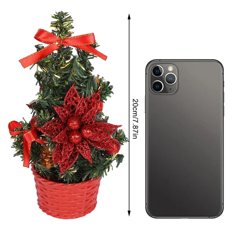 3PCS Xmas Tree Artifical Mini Christmas Tree Christmas Gift Snow Frost Trees Home Decor