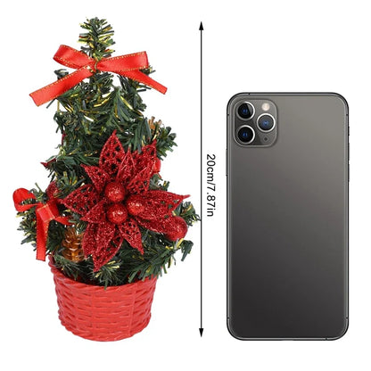 3PCS Xmas Tree Artifical Mini Christmas Tree Christmas Gift Snow Frost Trees Home Decor